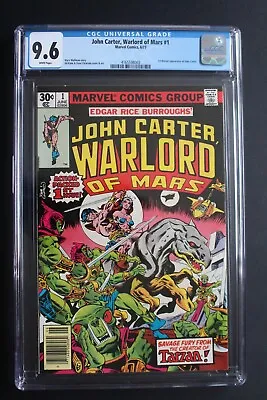 John Carter Warlord Mars #1 1st Marvel Comic JC DEJAH THORIS 1977 Movie CGC 9.6 • $85