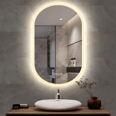 Professional Modern Wall Bathroom Mirrors LED Light Vanity Touch Dimmable Mirror • $139.93