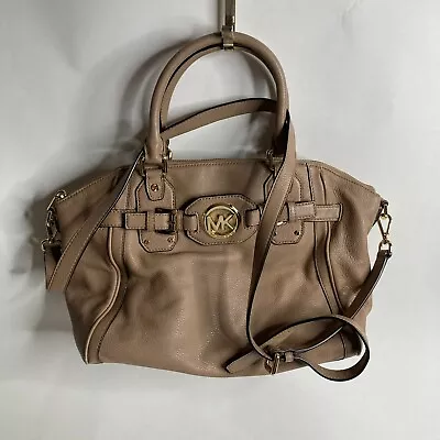 Michael Kors Women's Casual Convertible Hudson Dark Dune Tan Hand Bag • $100