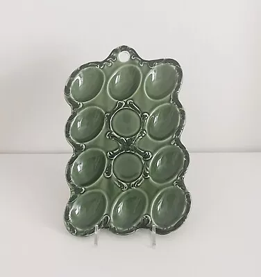 Vintage Green Deviled Egg Plate/Tray/Platter Japan Retro • $11