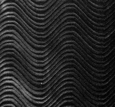 Black Wave Swirl Flocking Velvet Upholstery Fabric 58   Sold By Yard • $16.99