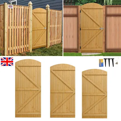 Large Wooden Garden Gate Pine Wood Gate Pedestrian Gate Door Free Fitting Kits P • £78.99