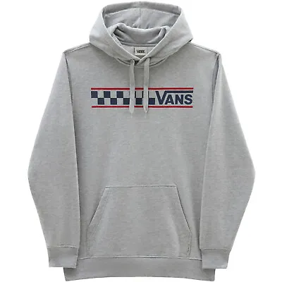 Vans Mens Stackton Stripe Hooded Pullover Sweatshirt Hoody Hoodie - Grey • £52