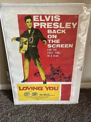 Vintage Elvis Presley Loving You Movie Poster 1959 • $450