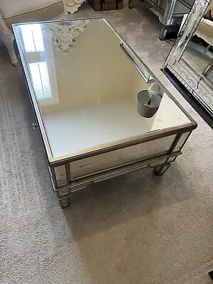 £299 • Buy Beveled Mirror Coffee Table With Draws From Bay Tree Interiors