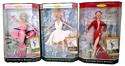 MARILYN MONROE Movie Icon Gentlemen Prefer Blondes 7 Year Itch Barbie Doll 3 NIB • $429.60
