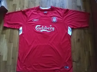 Liverpool Home Football Shirt Jersey 2004-2006 Reebok #5 Daniel Agger Size XXL • £66.66