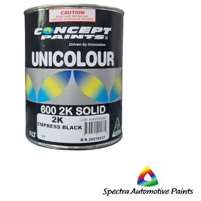 Concept Paints Unicolour 2K SOLID Direct Gloss. 2K Empress Black Jet Black 1lt • $107.95