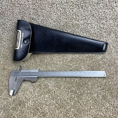 Vintage Craftsman 40181 Vernier SAE/Metric Caliper W/Leather Holster • $34