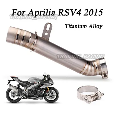 Titanium Alloy Exhaust Mid Link Pipe Slip On 60mm Modified For Aprilia RSV4 2015 • $154.18