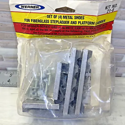 Werner Metal Shoes For Fiberglass Step And Platform Ladders Kit 21-8 • $25.99