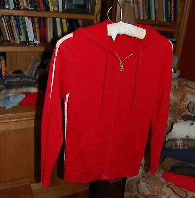 $25 • Buy Vintage Red Zip Up Cashmere Sweater Extra Small. Worth Brand 