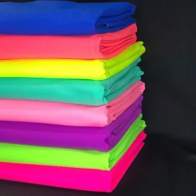 Spandex Fabric Solid Colors 4-Way Stretch 60 Wide By Yard For Swimwear Dancewear • $8.99