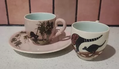 Martin Boyd Aboriginal Cup / Saucer & Kangaroo Cup - Great Condition- Free Post • $95