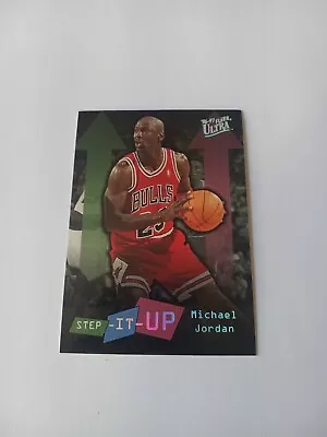 Michael Jordan 96-97 Fleer Ultra Step-it-up (crease Back Right Corner) See Pics! • $1