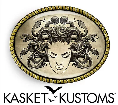 Medusa Belt Buckle - Greek Mythology Female Monster Handmade Buckle - 554-2 • $35.99