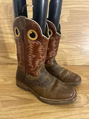 Women’s Reyme Original Brown Leather Cowgirl Boots Size 7.0 US 24 MX Buckaroo • $44.99