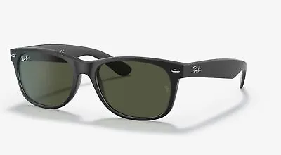 Ray-Ban New Wayfarer Classic Matte Black / Green 58 Mm Sunglasses RB2132 622 58 • $102.14