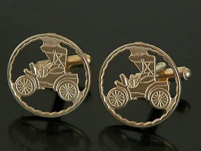 Vtg Ford Model T Antique Car Gold Tone Cuff Links • $17.50