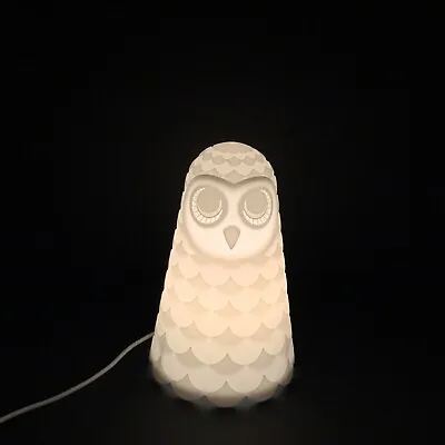 Ikea Vintage SOLBO - Owl Table Lamp White - Desk Light Soft Nightlight • $50