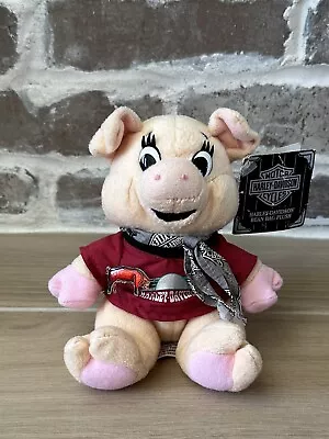 Harley Davidson Vintage 1997 “Racer” Bean Bag Plush W/ VEST PIN HOG With  Tags • $14.95