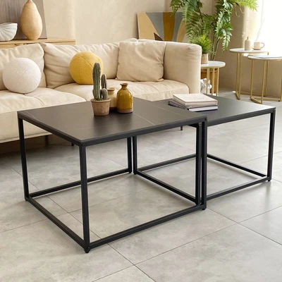 £103.92 • Buy Sofa Side Nesting Coffee/Tea Table Set Living Room/Office Marble Top End Table