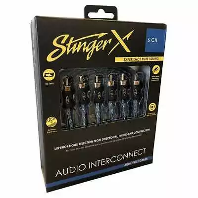 STINGER X1 Series 6-Channel RCA Interconnect Cables High End Car Audio - 17 FOOT • $99.99