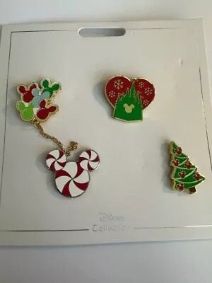 Christmas Mickey Icons Four Disney Pin Set Christmas Tree (B) • $29.95