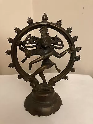 VTG Bronze Lord Shiva Nataraja Hindu Goddess Of Dance & Apasmara Demon Statue • $39.99