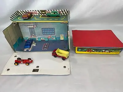 Vintage Matchbox Garage & Service Station + 5 Cars + Case Ideal Lesney Sears • $55