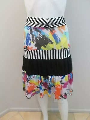 Sao Paulo Multi Print Skirt Size 12     (#o1002) • $19.99