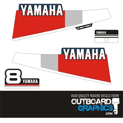 Yamaha 8hp 2 Stroke Outboard Engine Decals/sticker Kit • $35.13