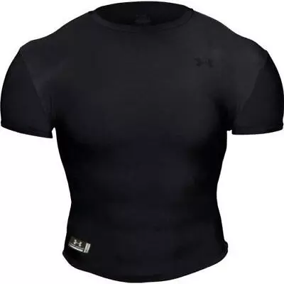 Under Armour 1216007 Men's Black Tac Compression Heatgear T-Shirt - Size X-Large • $25.89