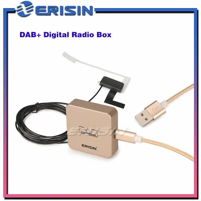 Erisin DAB+ BOX Digital Aerial 3M Amplified Antenna For Android 9/10 Car Stereo • £38.61