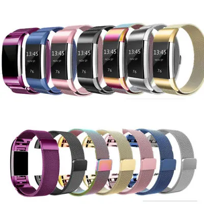 $11.24 • Buy For Fitbit Charge 2 Band Metal Stainless Steel Milanese Loop Wristband Strap AUS
