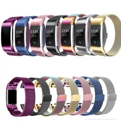 $9.10 • Buy For Fitbit Charge 2 Band Metal Stainless Steel Milanese Loop Wristband Strap AUS