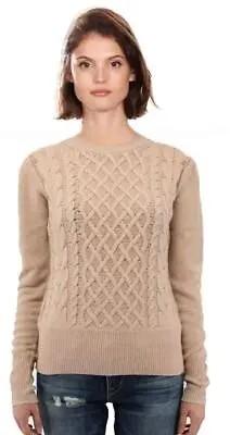 JOIE Heather Bisque Yak/Wool KIMANA CABLEKNIT PULLOVER SWEATER  NWT $238  XS • $36.99
