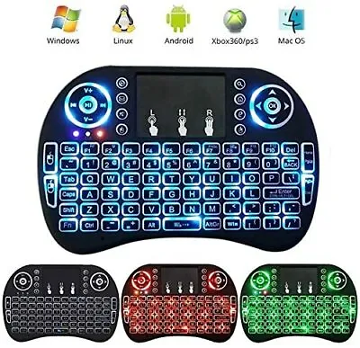 Backlight Mini I8 Air Mouse Wireless Keyboard 2.4G With Touchpad For TV Box Pad • $15.95