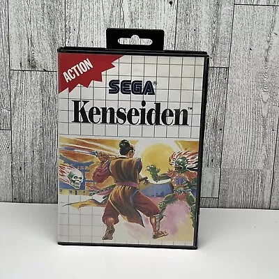 Kenseiden Sega Master System 1988 Game Case And Cartridge Tested • $32.96
