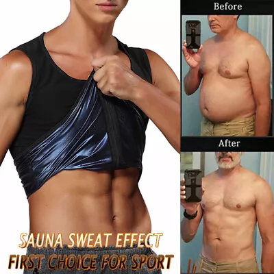 Fajas Para Hombres Reductora Men Sweat Shaper Sauna Chaleco Tummy Control Tops • $10.79