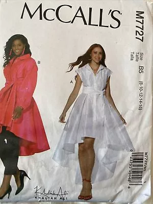 McCall's M7727 -Misses Peplum Tunic Dress & Sash - Size 8-16 Uncut Pattern • $5