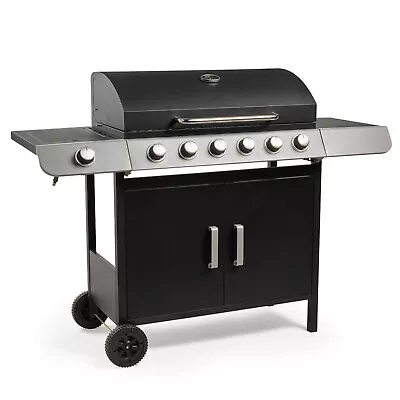 £299.99 • Buy VonHaus Gas BBQ – 6+1 Burner Gas Barbecue With Warming Rack, Temp Gauge, Wheels