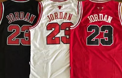 Youth / Men's Michael #23 Jordan Jersey Red Black White Stitched Name All Size • $28.54