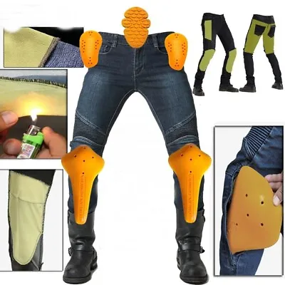 Motorcycle Pants Moto Jeans Protective Gear Riding Touring Motorbike Trousers Us • $62.99