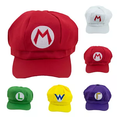 Adult Super Mario Bro Luigi Letter Baseball Cap Unisex Waluigi Wario Odyssey Hat • $14.72