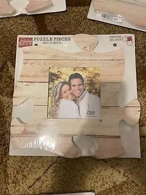 P. Graham Dunn Puzzle Piece 5.5 X5.5  Tan Photo Frame • $15