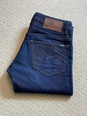 G-STAR RAW 3301 Low Tapered Medium Aged Denim Jeans Men's W32 L34 (GS2997) • £27