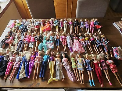  Large Vintage Lot Of 54 Mattel Barbie Ken Dolls 60’s 70’s 80 + Accessories Bulk • $450