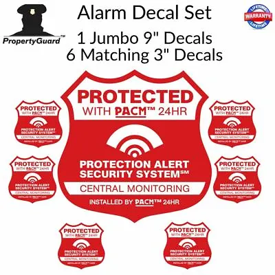 9  Security System Decal & 6 Alarm Stickers &  Auto Alarm Static Decal See Store • $8.95