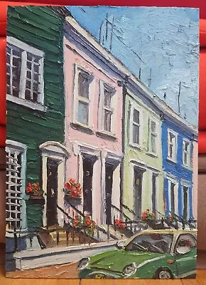 London Notting Hill Streets Oil Painting On Canvas  • £105